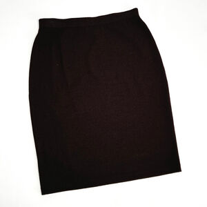 St. John Collection Brown Knit Pencil Skirt Size 8